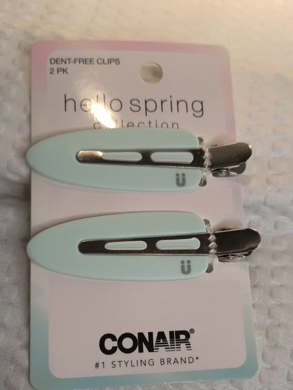 Conair  Mint Hair Clips - 2 Pack Dent Free Clips